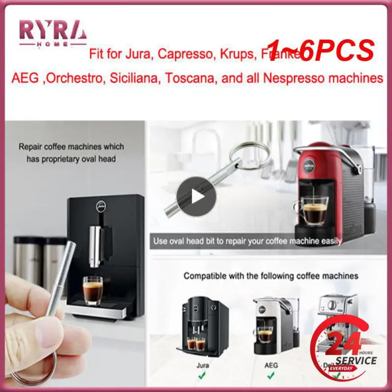 1 ~ 6 Pz Reparatur Werkzeug Jura Capresso Ss316 Ovale Kopf Schrauben Spezielle Bit Nespresso Kaffee Maschera Riparazione Sicurezza