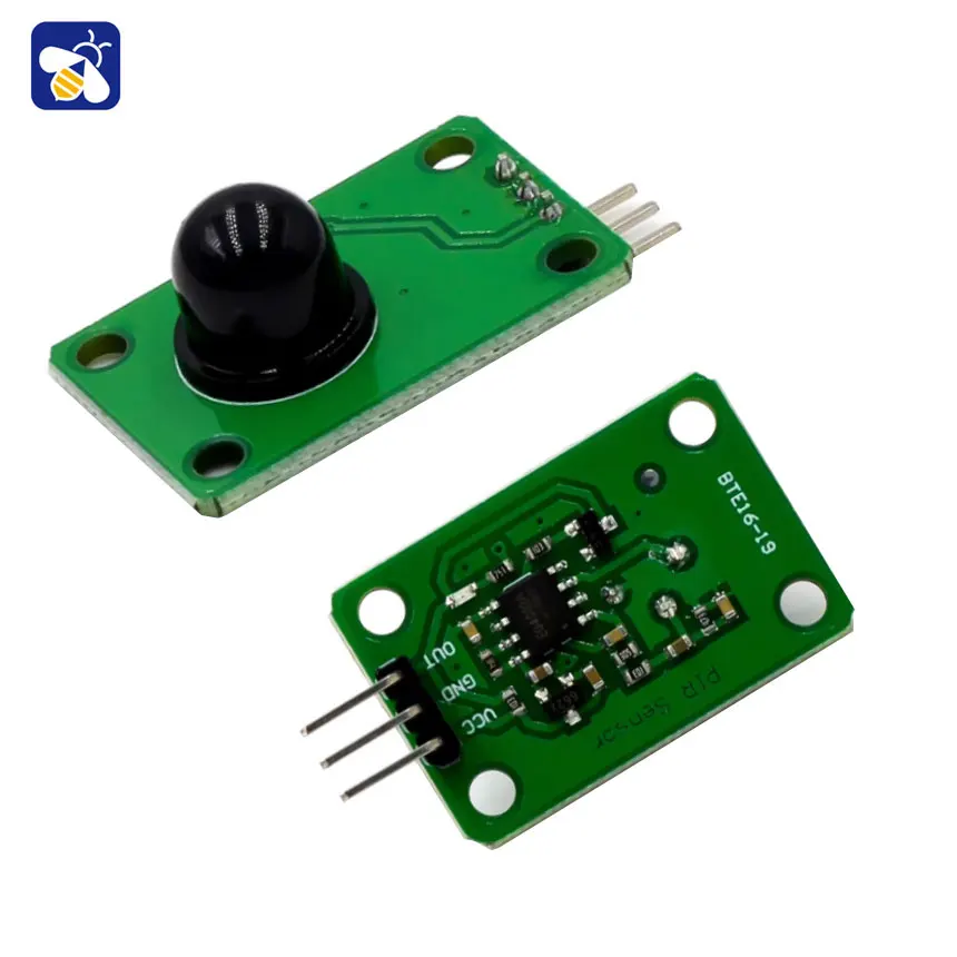 Human Infrared Sensor Module D203S Sensor Pyroelectric Probe Sensor Switch 011050 Black Lens infrared