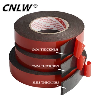 강력한 양면 접착 폼 테이프, 고정 패드 부착용, 1mm-2mm-3mm 두께, 10mm-50mm, 1 개