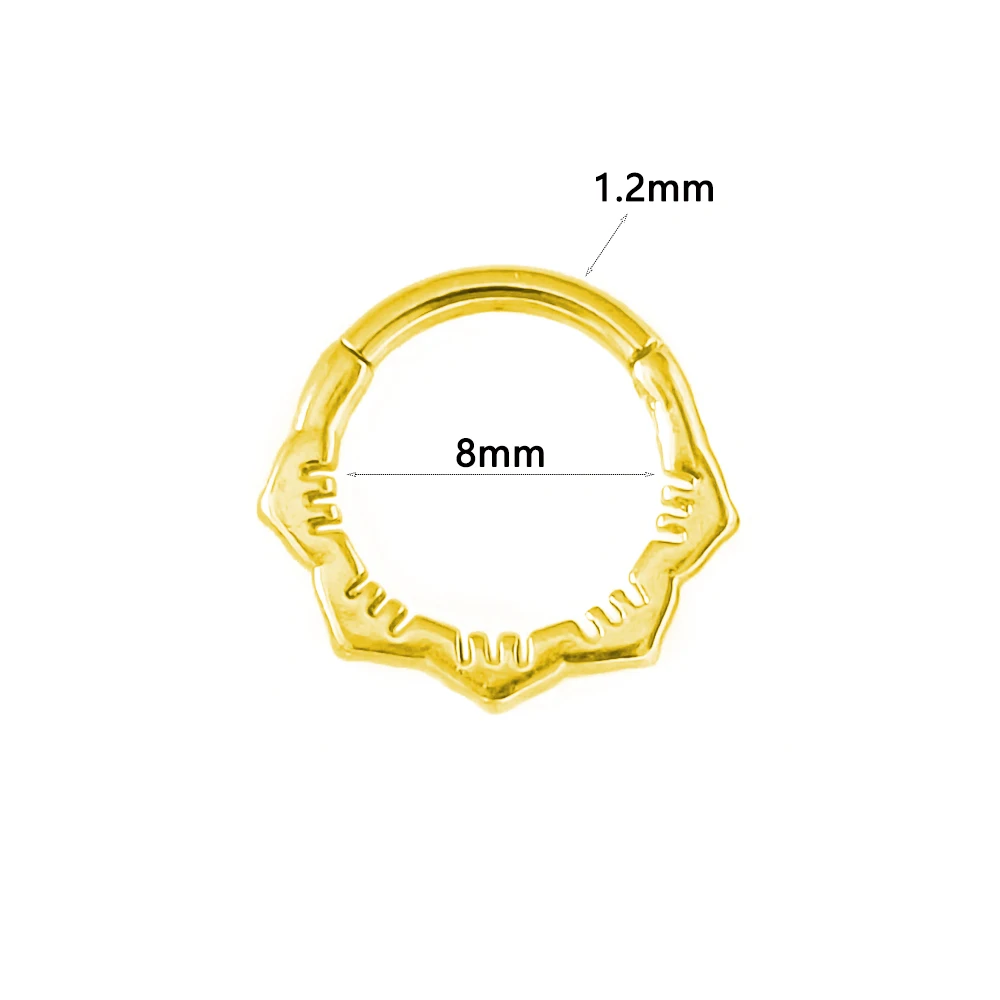 Flowers Nose Ring Clicker Daith Piercing Ear Cartilage Helix Hoop Body Septum For Women Men 316L Surgical Steel nose rings piercing jewelry body piercing earrings ear piercing jewelry body piercing jewelry body jewelry