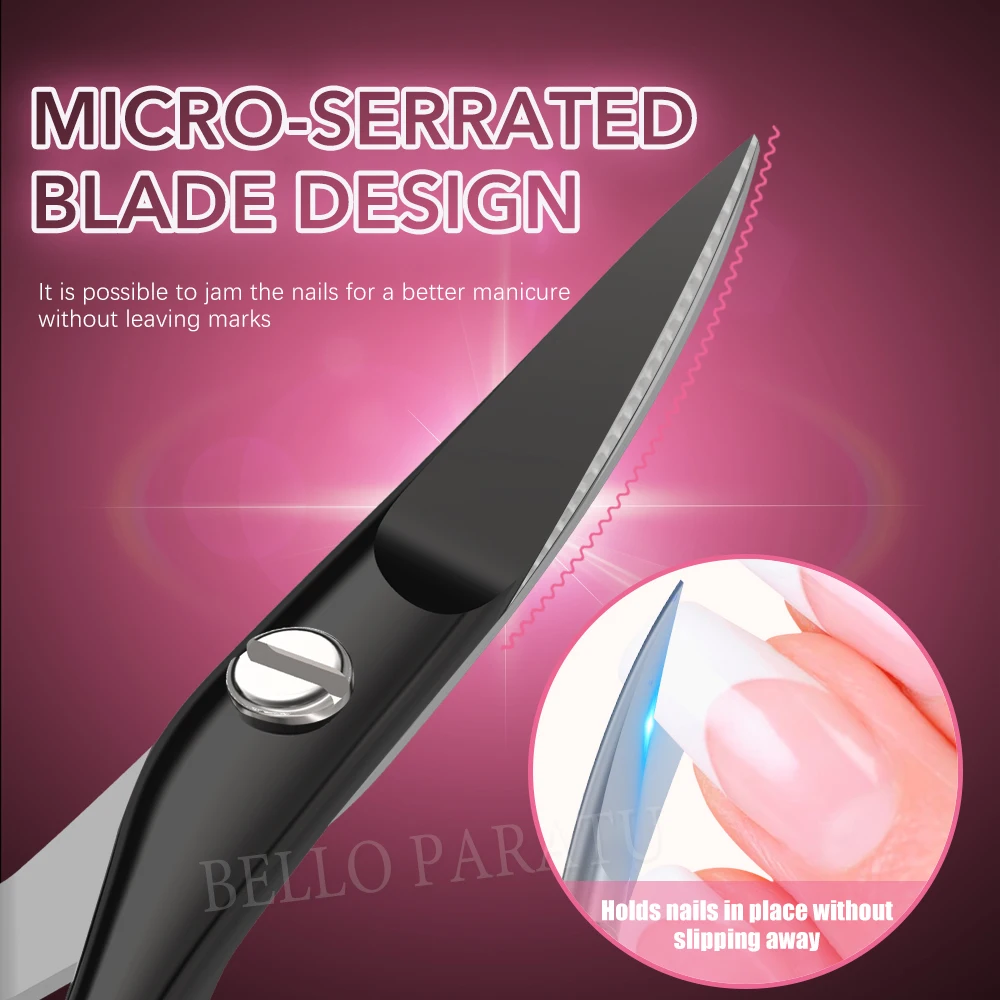 1Pcs Nail Scissors Sharp Curved Blade Toenail Fingernail Scissors Manicure Pedicure Tools Stainless Steel Nail Cutter