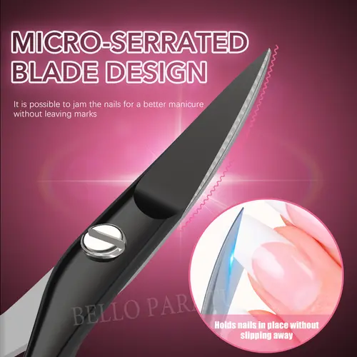 1Pcs Nail Scissors with Sharp Curved Blade Toenail Fingernail Scissors Manicure Pedicure Tools Stainless Steel Nail Cutter - Image 2