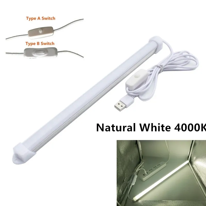 Anso SMD 2835 LED Desk Lamp - 5V USB Eye Care Table Light Warm White 50cm