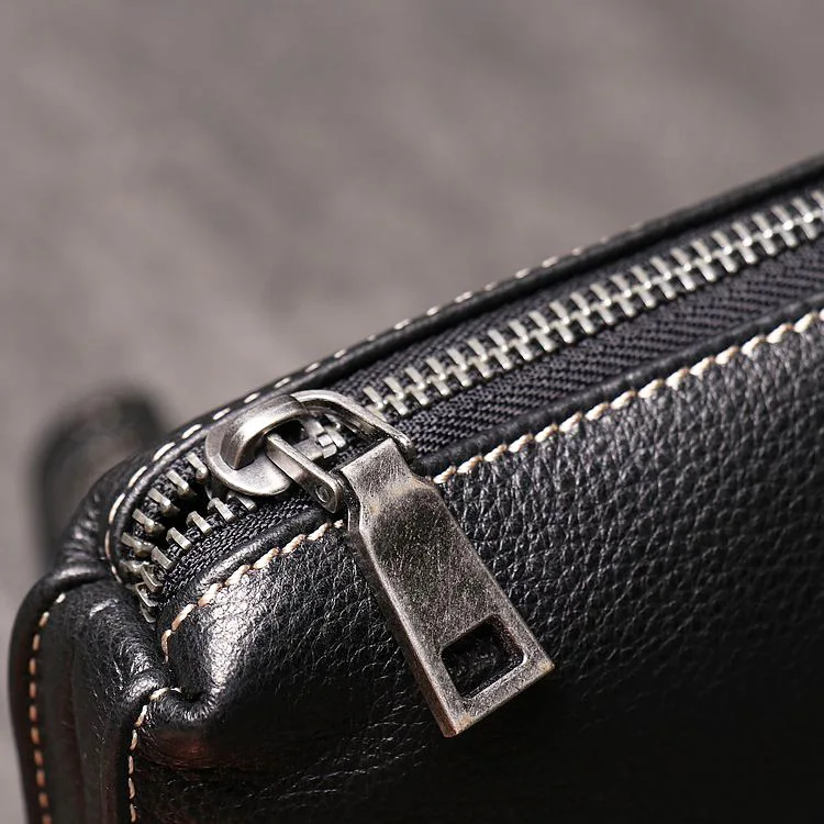 New Arrival Men's Genuine Leather Clutch Soft Long Wallet Fashion Cowhide Phone Bag