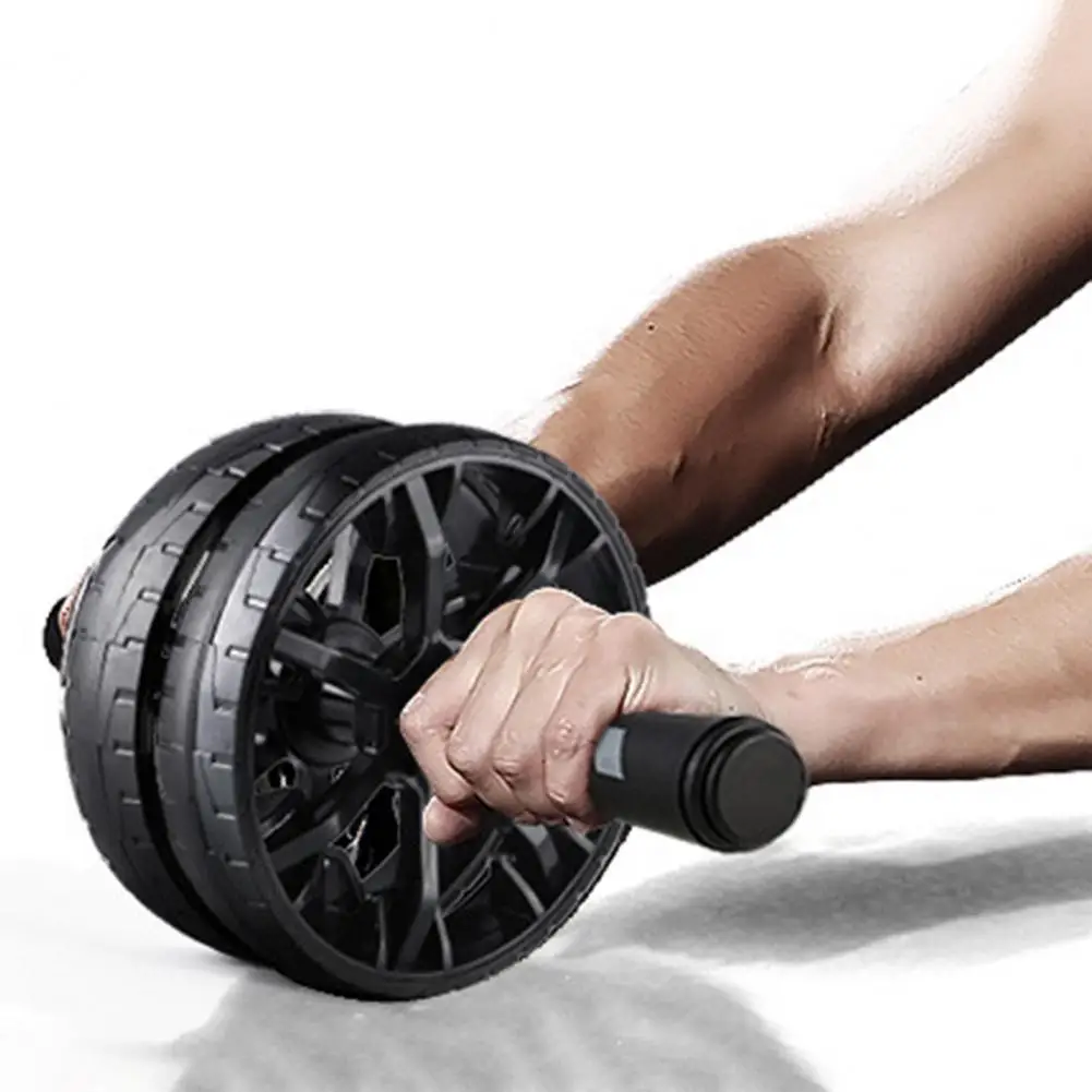 

Sturdy AB Wheel Tire Shape Stainless Fitness Gym Exercise Abdominal Wheel 360 Degree Rotation Adult AB Roller for Adult