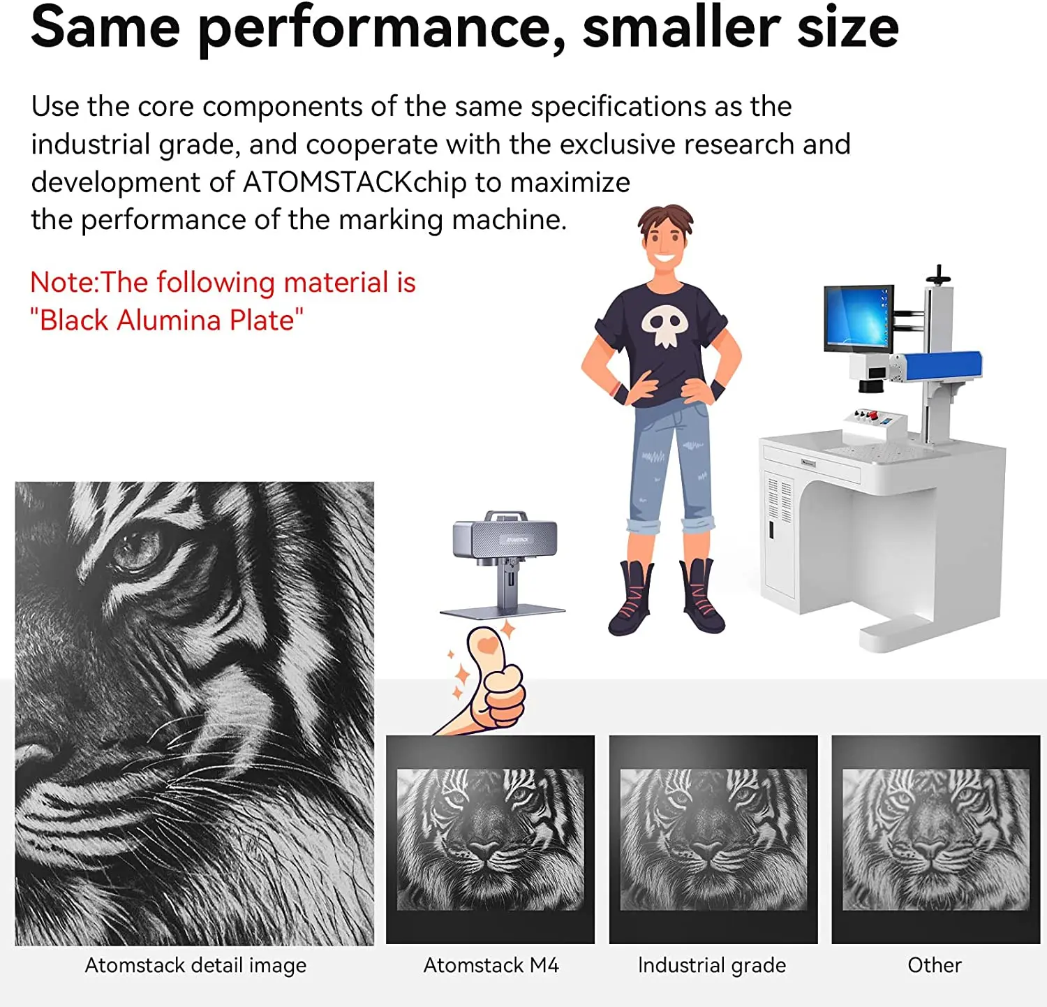 ATOMSTACK M4 Infrared Laser Marking Machine 720,000 mm/min Desktop Handheld Precise Positioning Fiber Engraver For Metal Plastic laser marking machine
