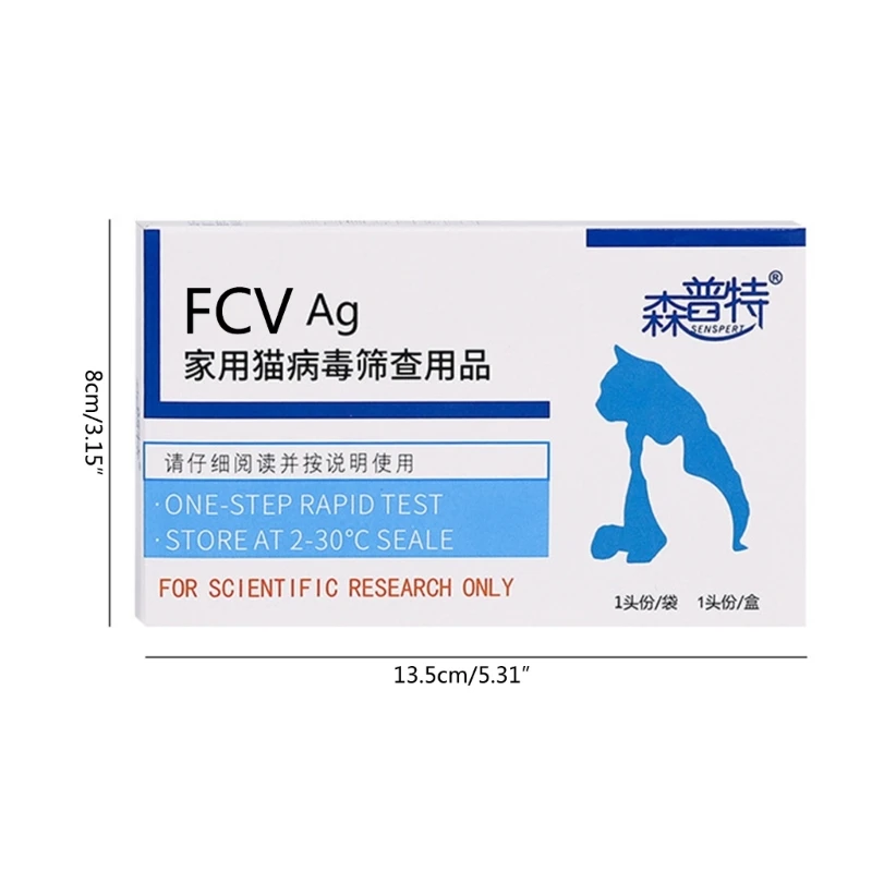 Dog Virus Detection Card Feline Virus Test Kits Cat Dog Distemper Parvovirus Detection Strip Accurate Testing for Pet CDV CPV FHV CCV Test Strip Test Paper M68E