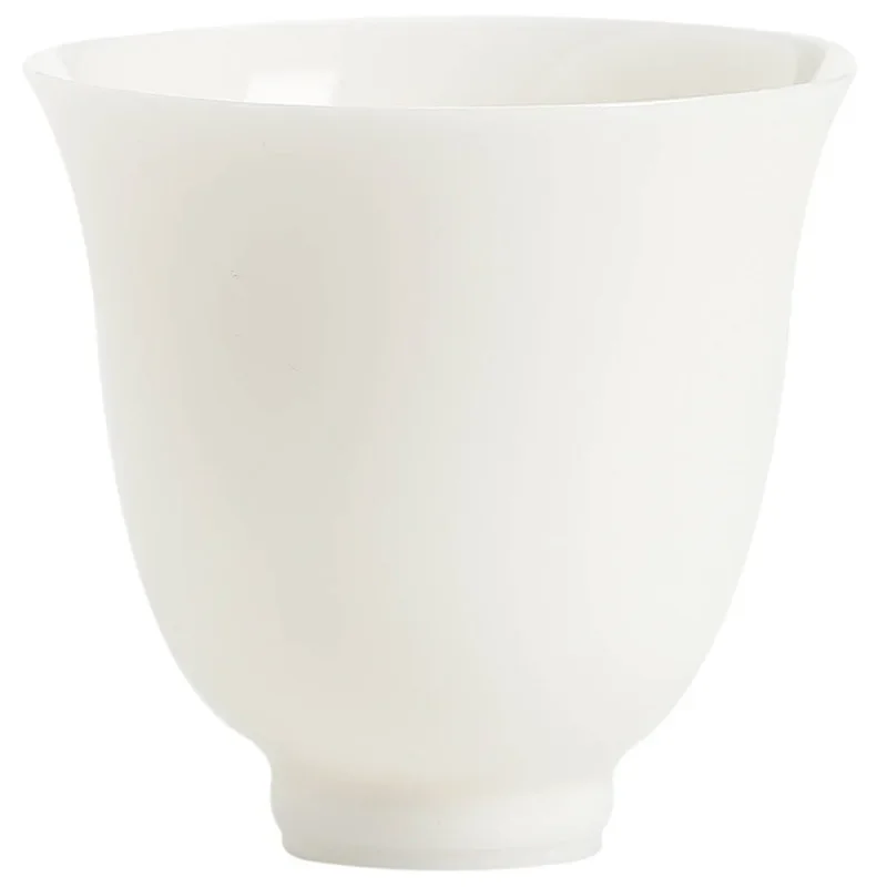Whiteware Tea Cup Handmade Thin Tire Teacup Fragrance-Smelling Cup Master Ceramic Kung Fu Tea Small Bowl Teacups
