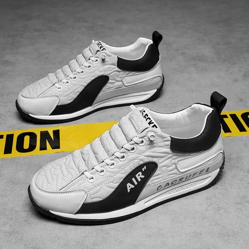 

Men's Casual Thick Soled Sneakers Breathable Shoes New Autumn Men Slip on Antiskid Walking Flats Shoes Fashion Vulcanized Shoes