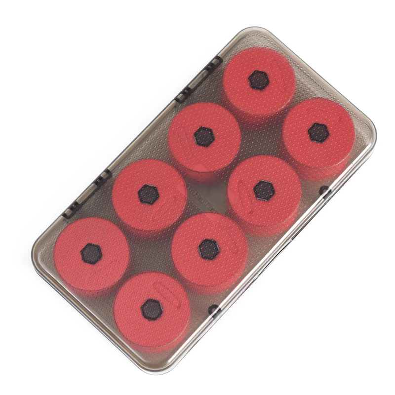 Fishing Tackle Box 16pcs Foam Spools Line Winding Board Fishing Line Shaft  Bobbin Storage Box Case