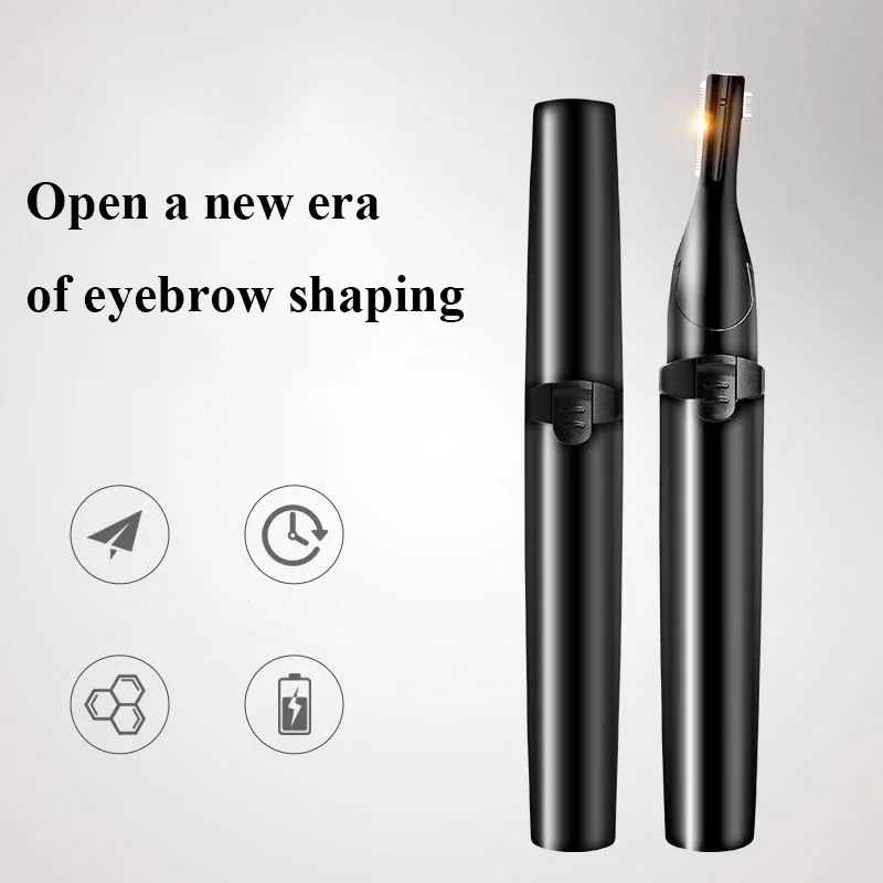 Electric Eyebrow Trimmer Razor Brow Shaping Portable Shaving with Duals Cutter Head Design Washable Hair Trimmer Razor Tools 4