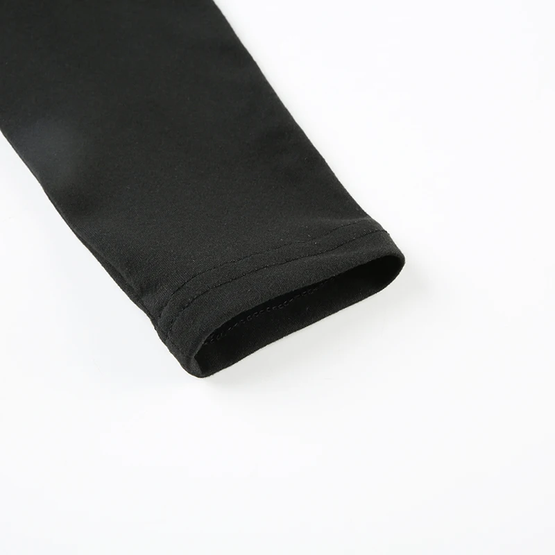 Conjunto deportivo de dos piezas, ajustado, sexy, con espalda cruzada y top corto de manga larga con costuras abiertas para mujer