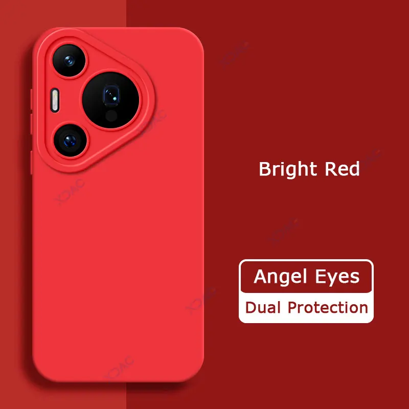 Luxury Angel Eyes Square Liquid Silicone Case Cover - 360° Soft Protective Mobile Phone Bag