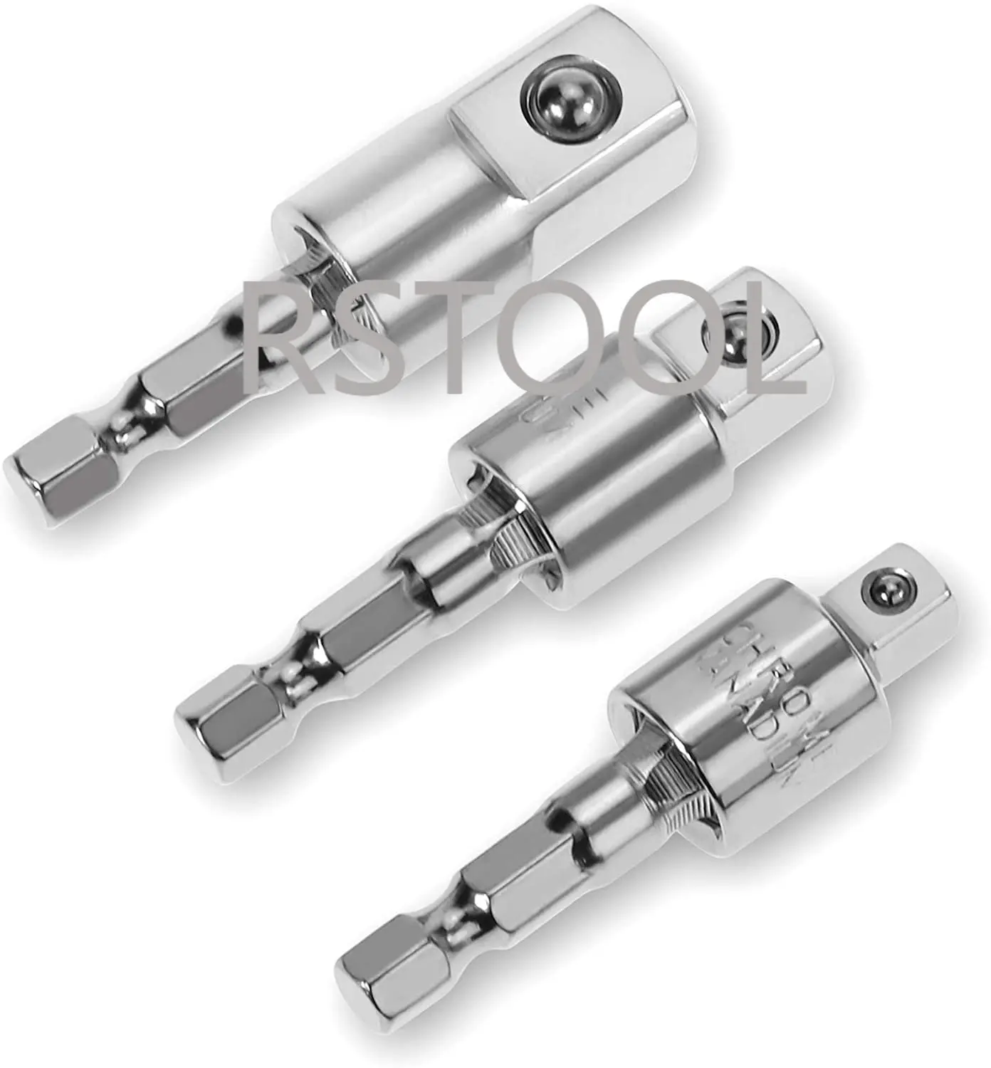 

3pcs 1/4" 3/8" 1/2" Driver Adapter Hex Wrench Extension Drill Bits Socket Adapter Power Extension Bit Set for Drills Nut Driver