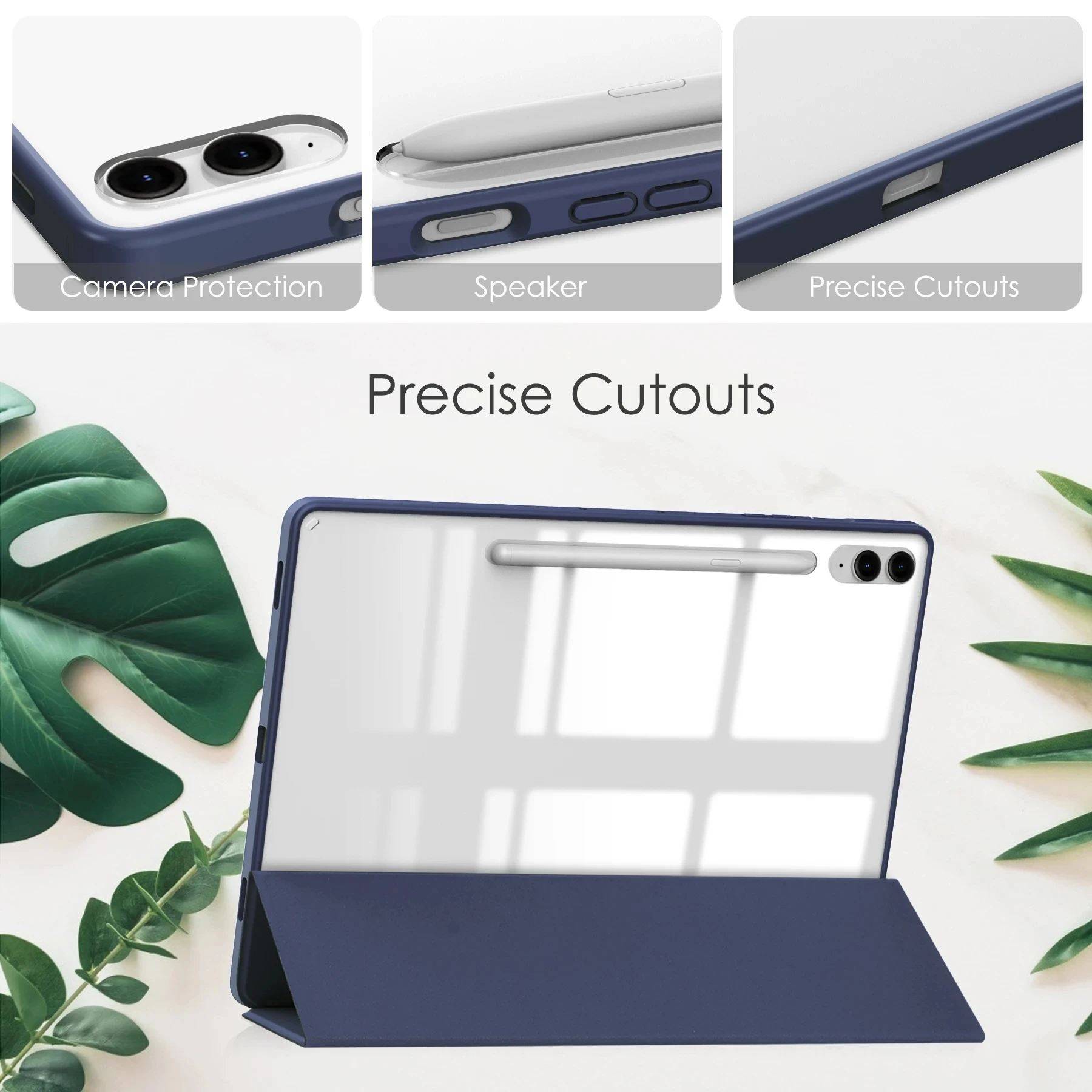 Enhanced Shockproof Silicone Protective Tablet Case with Hard PC+TPU Bumper