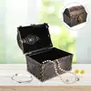 Small Treasure Box Pirate Chest Vintage Treasure Box Small Treasure Chest with Lock and Key 6