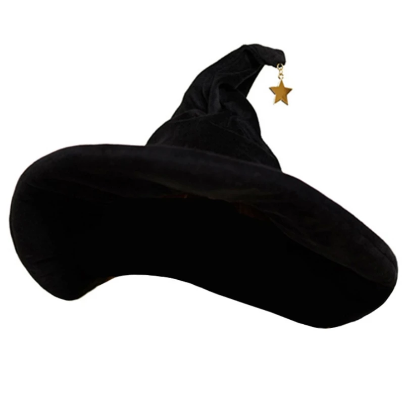 

Halloween Witch Hat Costume Props Wider Reliable Adult Womens Black Costume Ball
