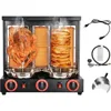 Shawarma Machine Commercial, Automatic Shawarma Machine Propane Vertical Broiler with 3 Burners,Free Meat Catch Pan 1