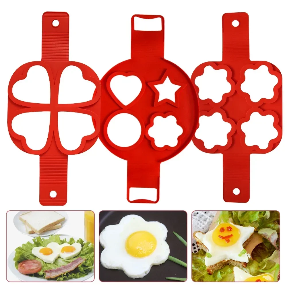 4 Holes Egg Pancake Molds Nonstick Silicone Fried Egg Mould Reusable Pancake Maker Baking Omelet Mold Kitchen Cooking Tools egg mold pancake maker omelette maker silicone cooking tools