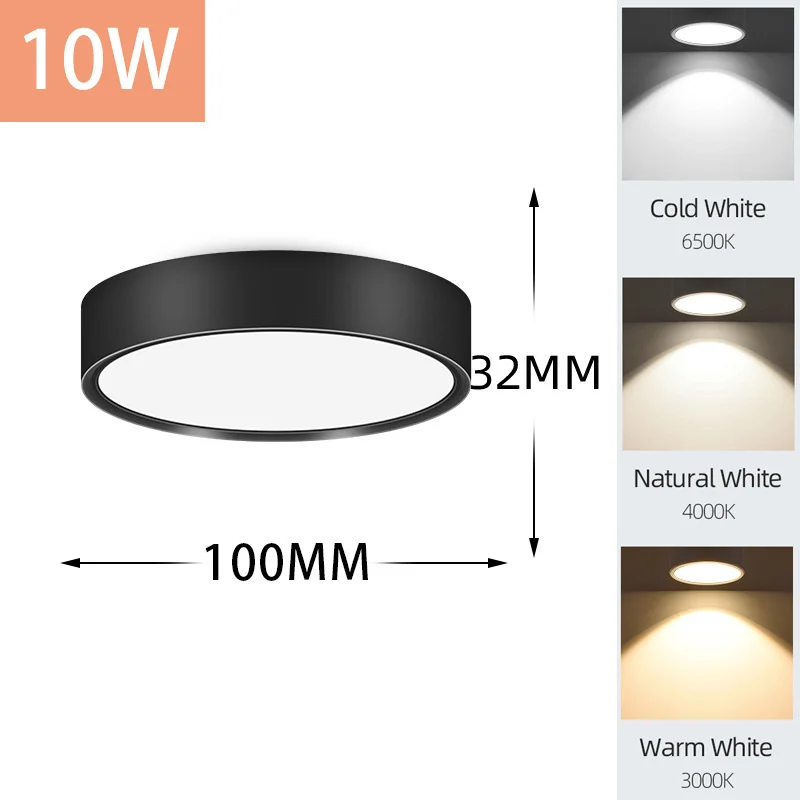 LED 천장 스포트라이트, LED 스포트라이트, 표면 장착 천장 램프, 침실 복도 장식, 220V, 5W, 10 W, 15W