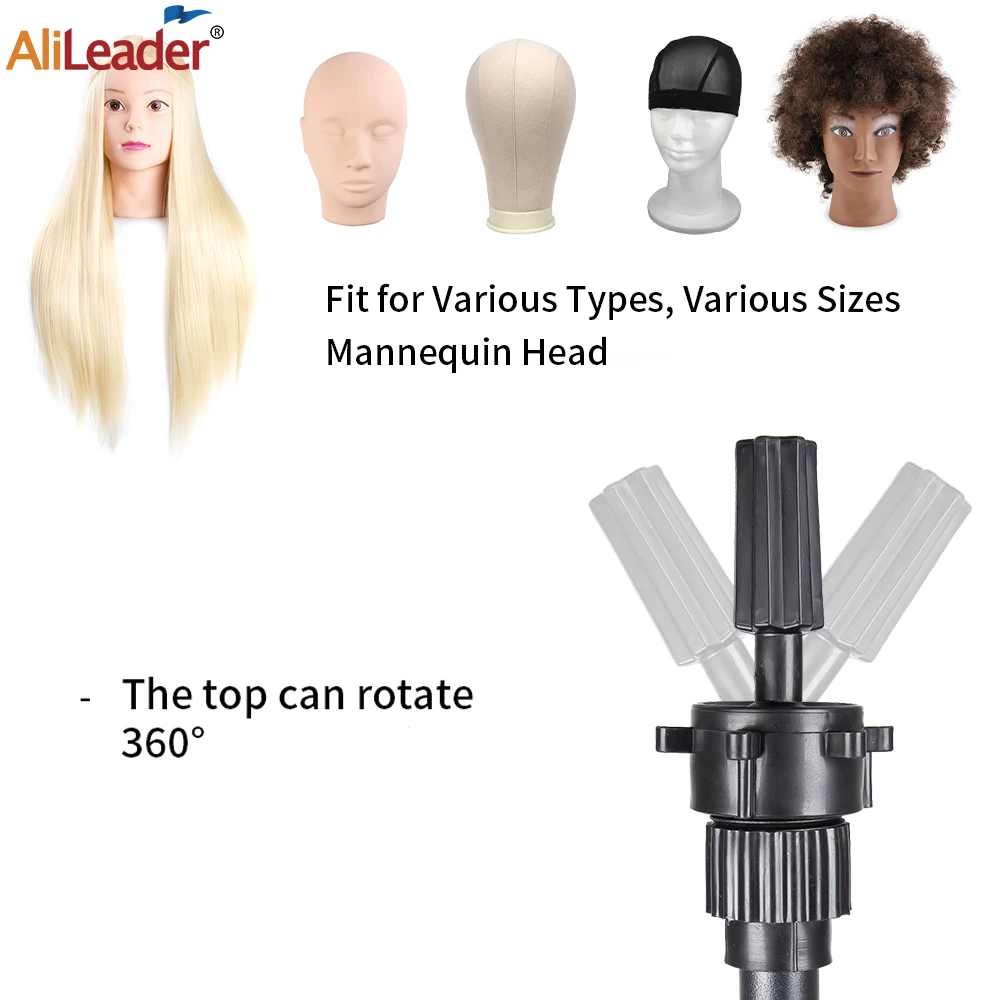 Wig Head Mannequin Mannequin Head Model Wig Supplies Canvas Head and Training Head Tripod for Wigs Mannequin for Making Wigs