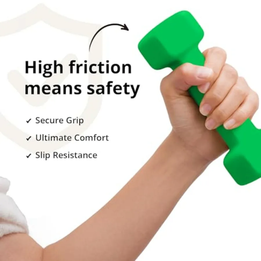 Weights Dumbbells Options Compatible with Set of 2 Neoprene Dumbbells Set,15 LB, Anti-Slip, Anti-roll, Hex Shape