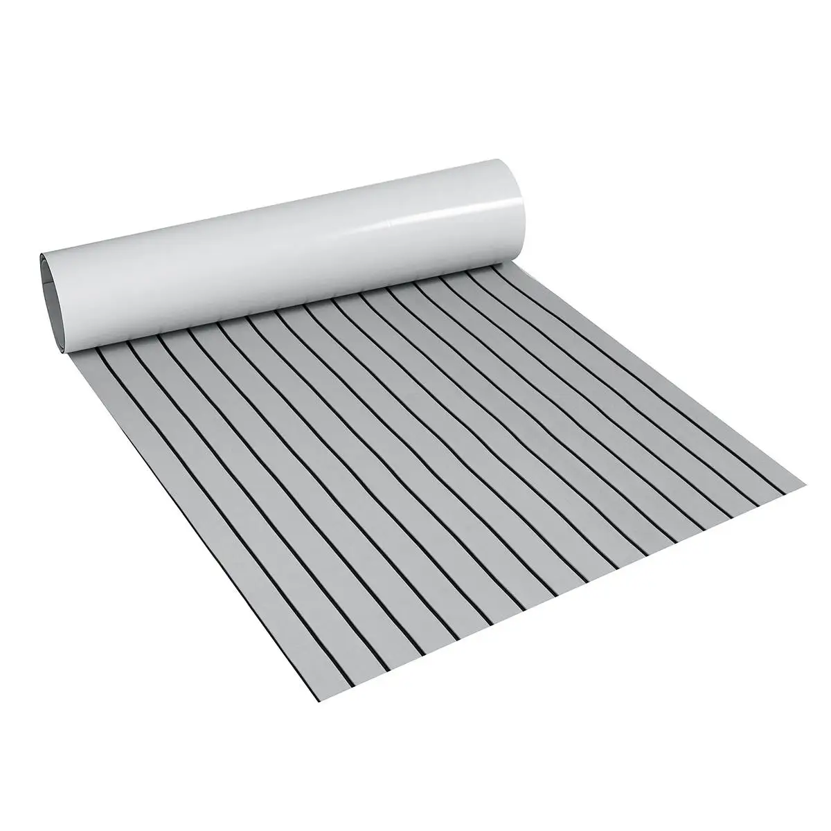 2400x900x5mm selbst klebende Eva Schaum Faux Teak Decking Sheet Marine Bodenbelag Boot Decking Sheet grau schwarz gestreifte Pad Matte