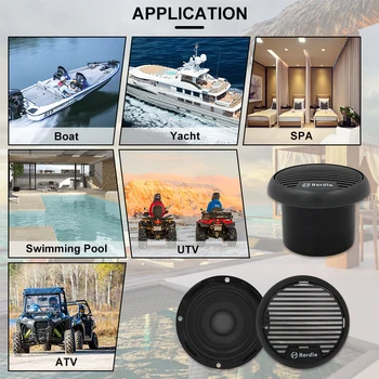 Herdio 140W Two-Way Marine Waterproof Stereo Mini Speaker System Is Applicable To ATV UTV Motorcycle Outdoor 6