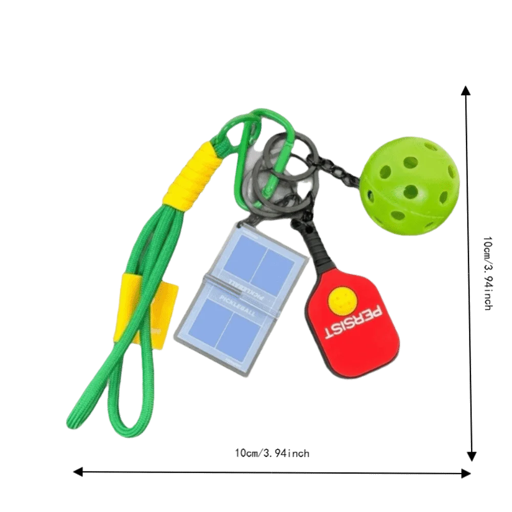 Pickleball Keychain Charm Set 6