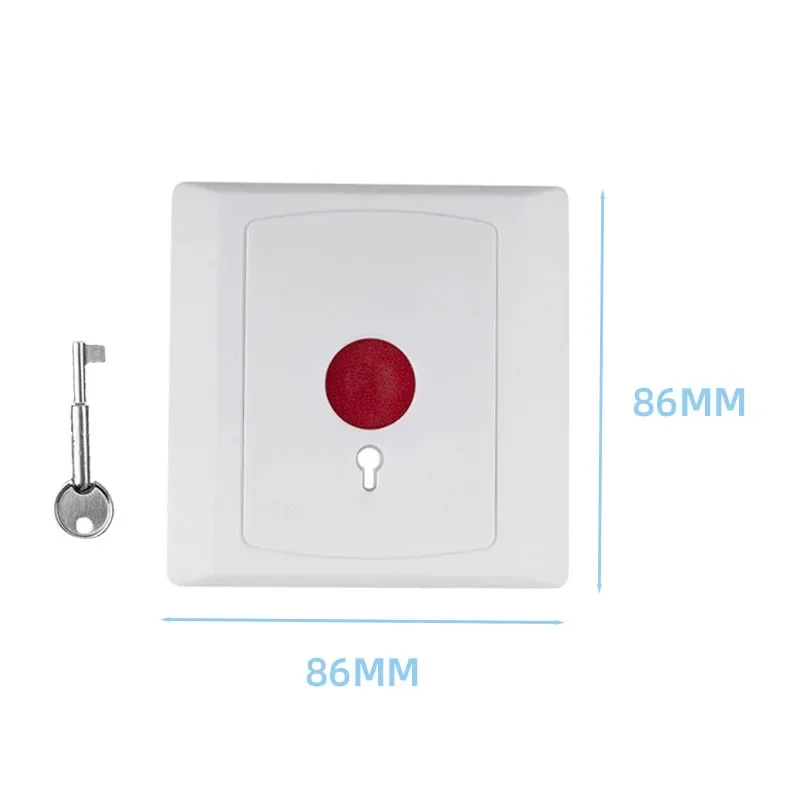 Key Reset NC/NO Options Panic Button Plastic Switch Alarm System Emergency Swtich