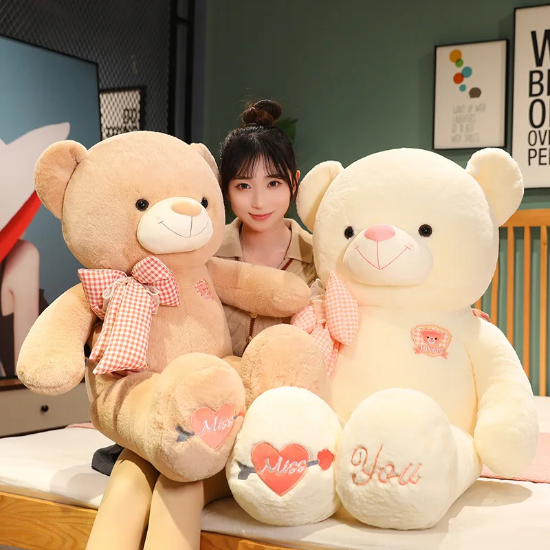 

80cm Cute Lolita Teddy Bear Plush Toys Lovely Stuffed Animals Bear Plushies Doll Anime Soft Kids Toys for Girlfriend Girls Gifts