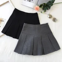 Fashion A Line Women Pleated Skirt High Waist Zipper Grey Student Mini Skirt JK Summer New 2023 Black Ladies Suit Skirt 2