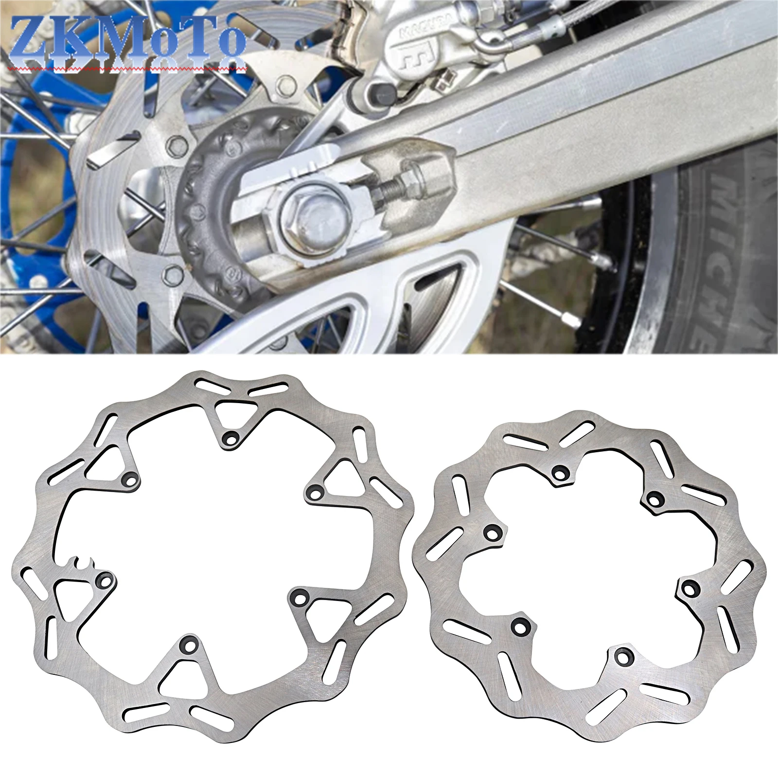 Brake Disc & Pad Front Kit - KTM 85 SX '03 - Wave main image 0