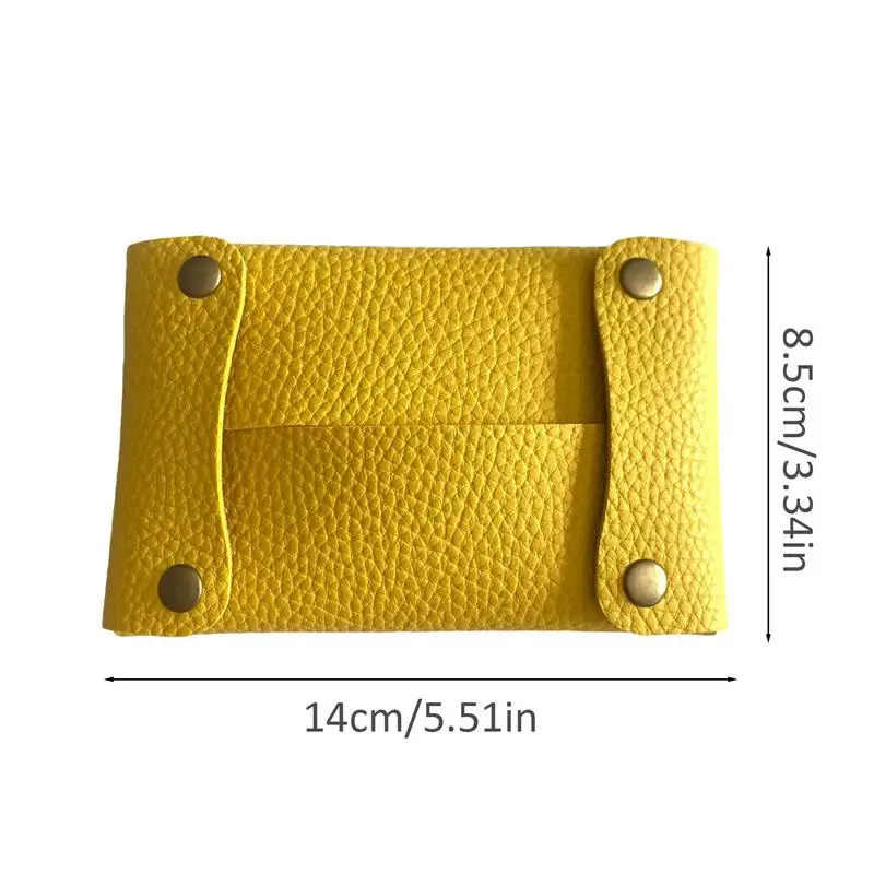 Pocket Tissue Bag Reusable Soft Tissue Holder Tissue Storage Bag Paper PU Leather Case Sanitary Bags For Bathroom Small Items 6