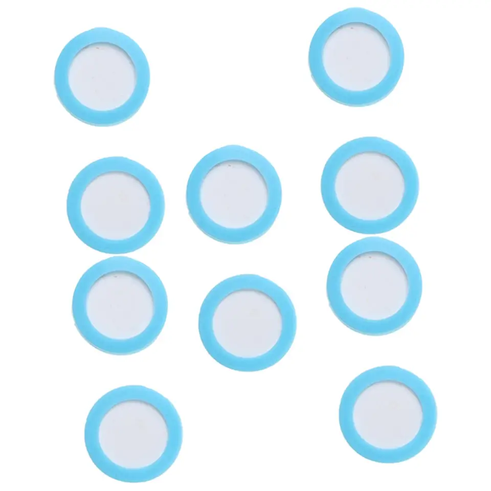 10 Difusores De CO2 Cerámicos Para Acuario - 31 Mm, Con Anillo De Silicona Azul Y Blanco, Repuesto Eficiente