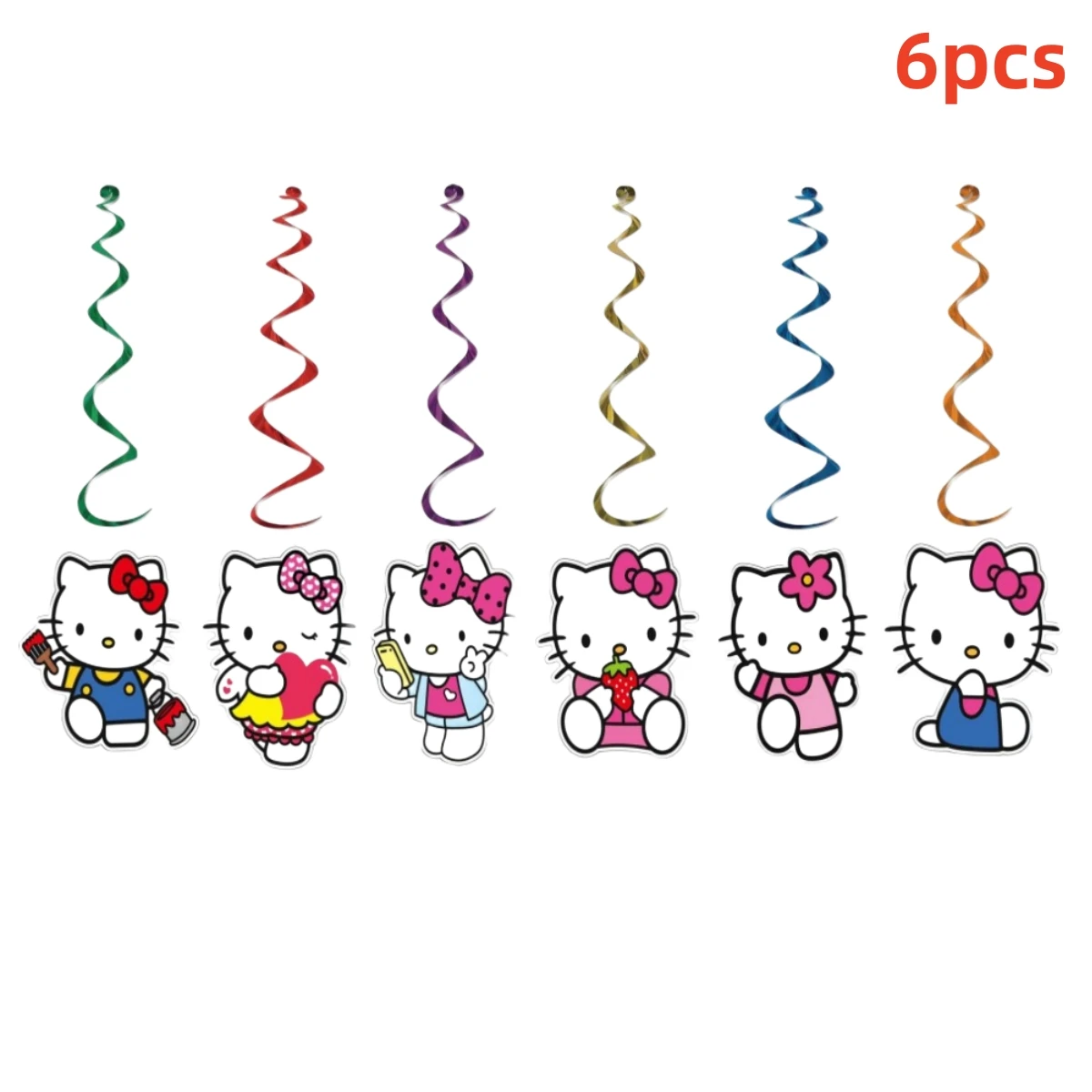 thumbnail image 1 of Globos de dibujos animados con temática de Hello Kitty y Sanrio, decoraciones para fiestas de cumpleaños, vajillas desechables, pancartas, soportes para pasteles, bolsas ecológicas, 1 of 5