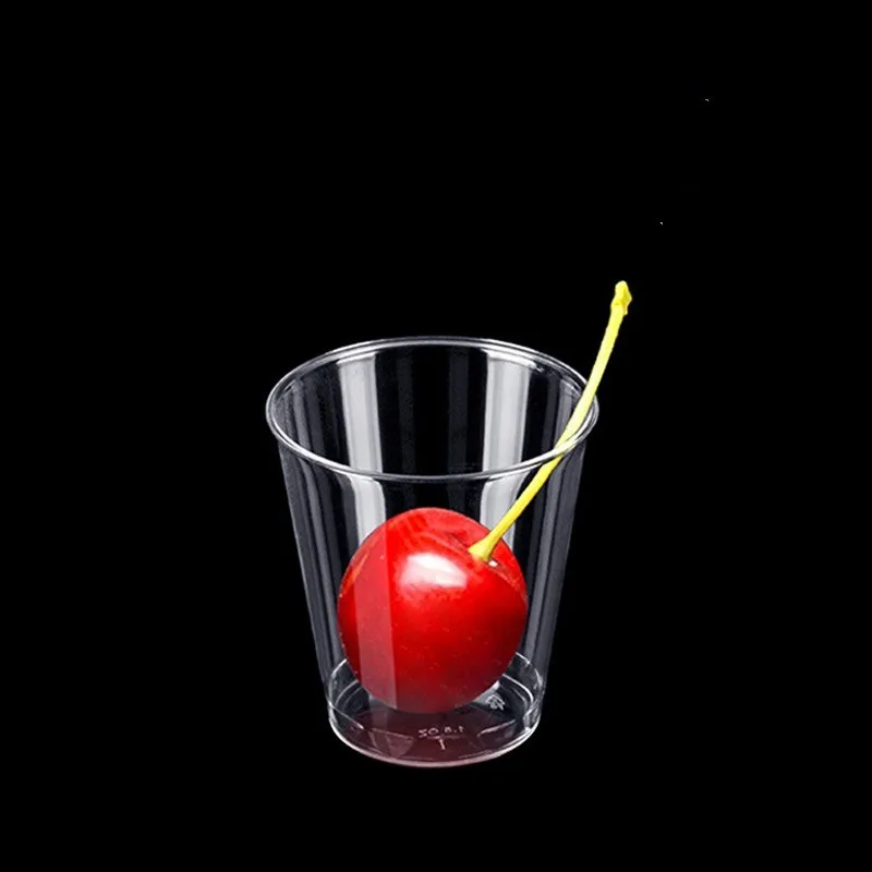 

50Pcs Mini Clear Disposable Plastic Party girf Shot Glasses Jelly Cups Tumblers Kitchen Accessories Gobelet Plastique