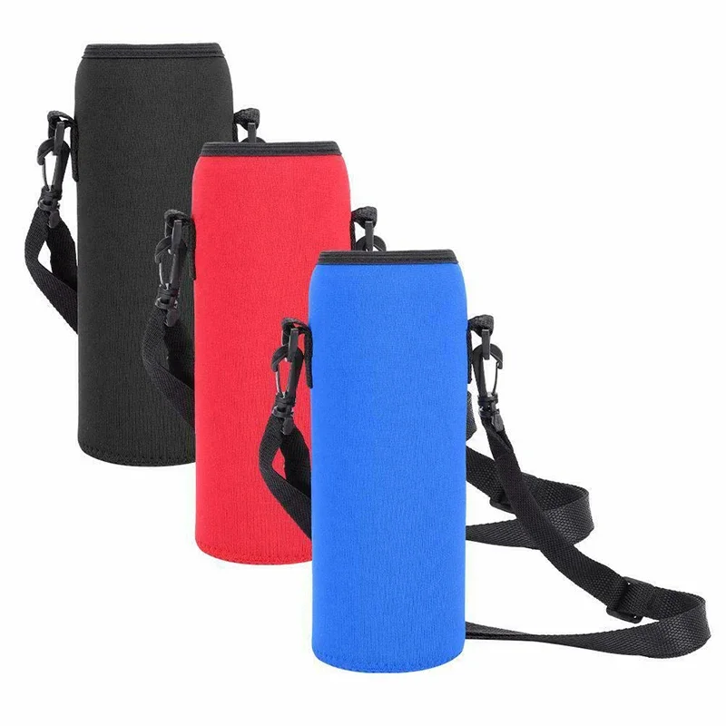 

1000ml Water Bottle Bag Neoprene Holder Bag Case Pouch Cover With A Strap Protect Water Bottle Body Water Cup Bottle Accessories