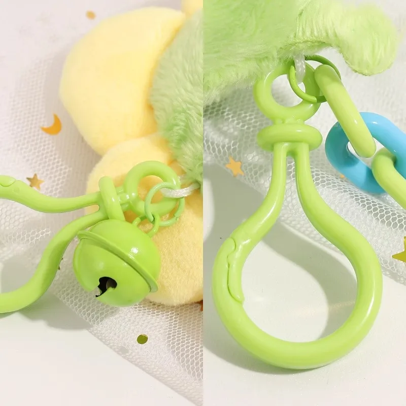Anime Disney Alien Mr.Q Stuffed Plush Toy Backpack Pendant Cartoon Cute Keychain Doll keyring Children's Toy Birthday Party Gift 6