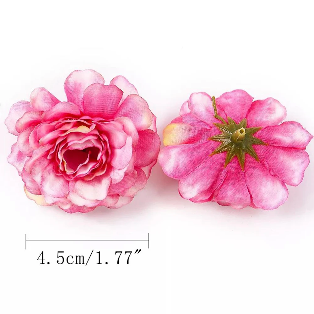 Künstliche Rose Blumen Seide gefälschte Blumen Kopf für Wohnkultur Garten Ehe Hochzeit Dekoration Braut Handwerk Kranz Zubehör – Detail 6