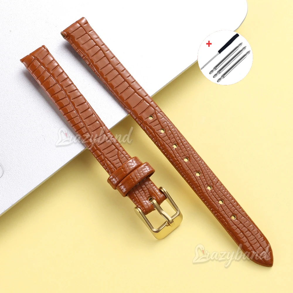 Premium Brown Slim Leather Watch Band – Soft, High-Quality Universal Wristband