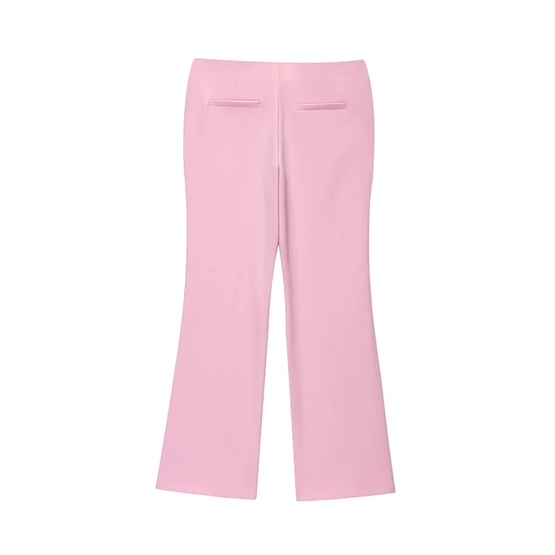 Women 2 Pieces Flare Pants Sets 2025 New Fashion Short Vest Trousers Set Women's Suit Casual Two Piece Woman Outfits