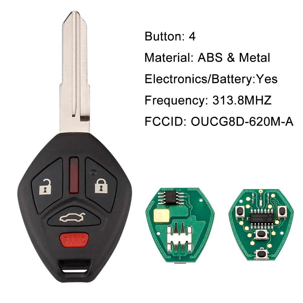 Replacement for 2006 2007 Mitsubishi Galant Eclipse Remote Car Thin Key Fob