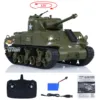 Heng Long RC Tank Infrared Combating 1/30 Scale RC Battle Tank Plastic Model Sherman M4A3 3841-01 2.4G Remote Control Toy 1
