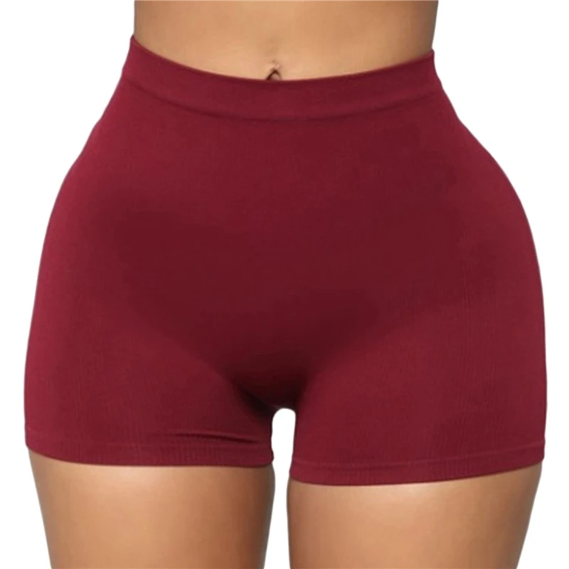 basketball shorts Summer Hot Women Casual High Elastic Waist Tight Fitness Slim Skinny Dancing Shorts Solid Color Female Girl Exercise Shorts chino shorts