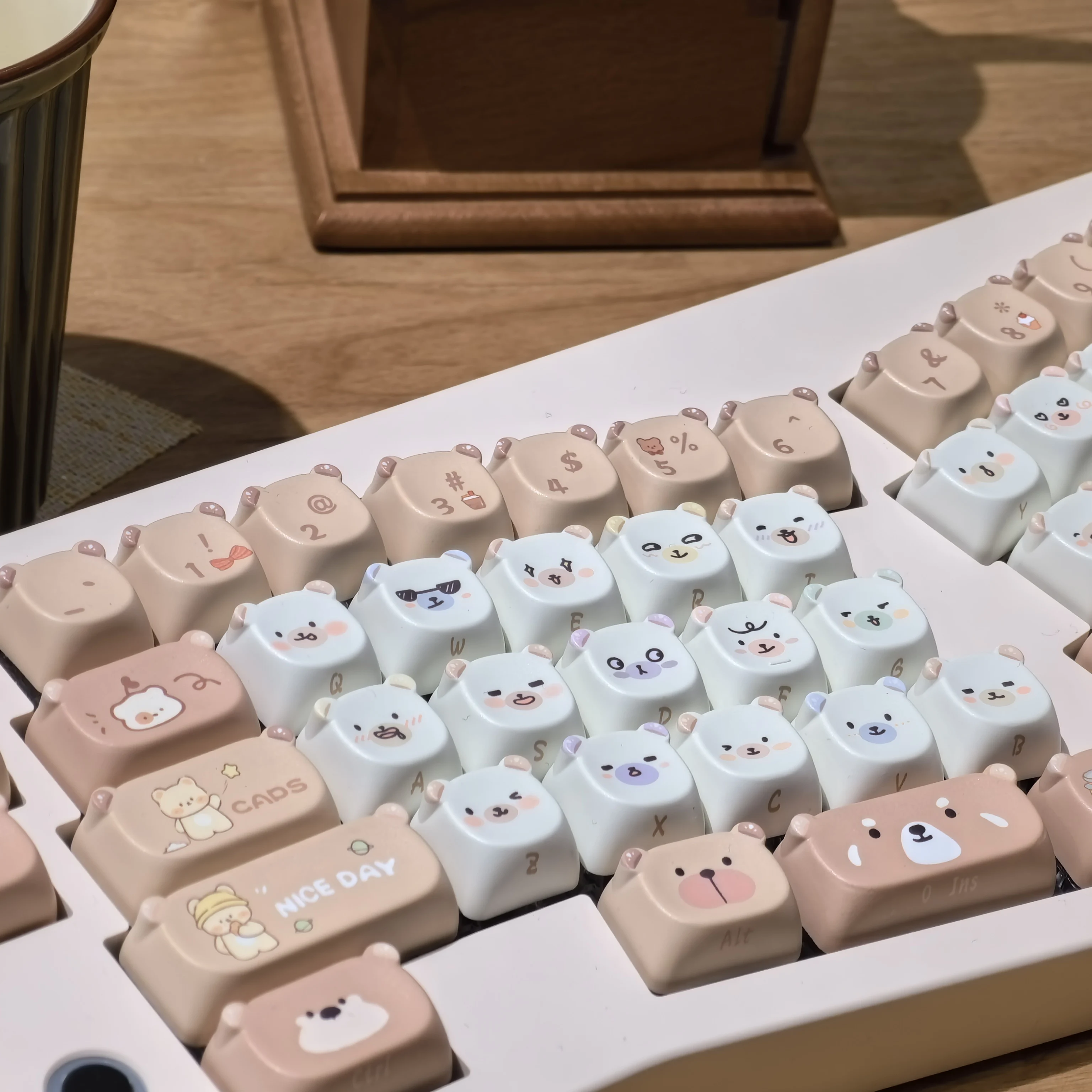 Bonito MAO PBT Keycaps, DIY Luz Roxo, Gato, Meninas Presente, 141