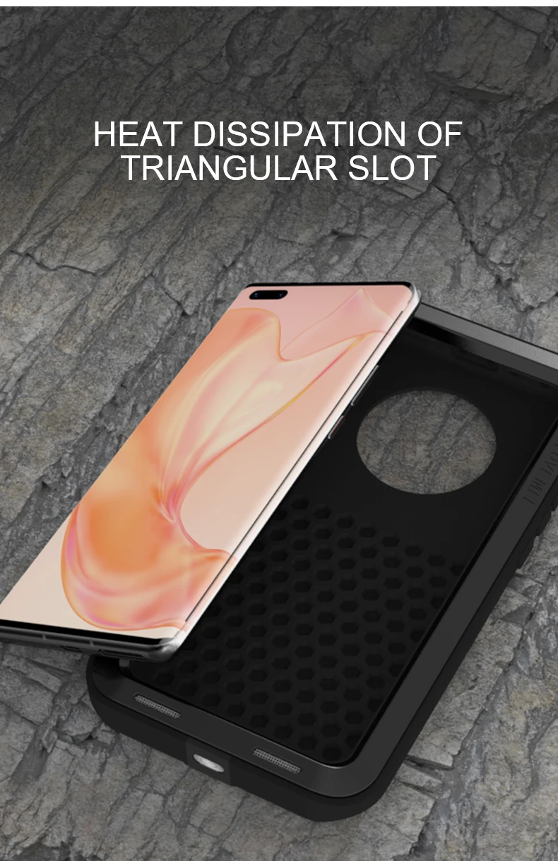 Love Mei Phone Case For Huawei Mate 40 Pro Powerful Shock Dirt Proof Water Resistant Metal Armor Cover Coque For Mate40 Pro Plus