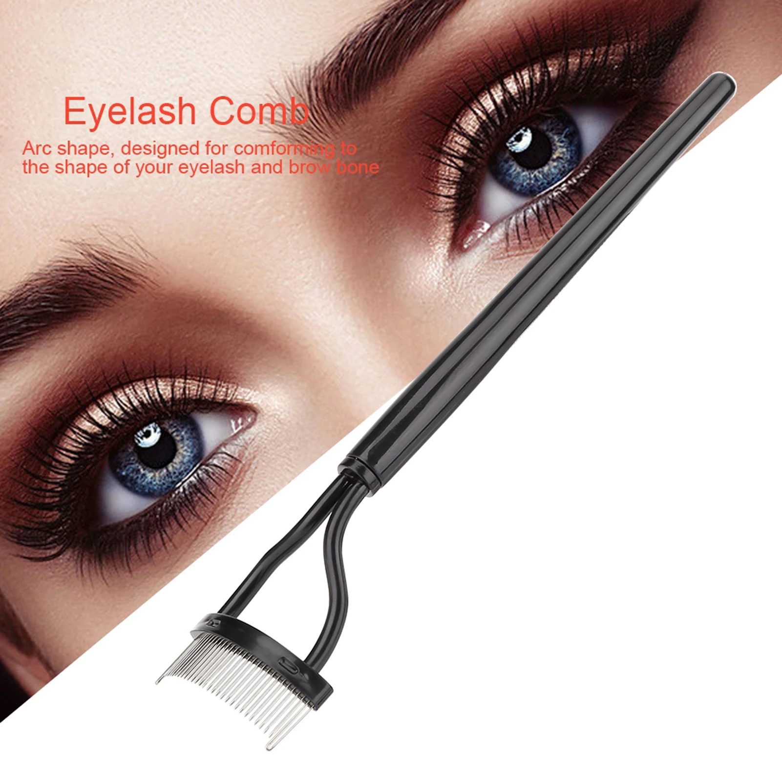 Beauty Eyebrow Brush Eyebrow Comb Eyelash Comb Steel Needle Mascara Eyebrow Brush Makeup Cosmetic Beauty Tools Eyelash Brush 3