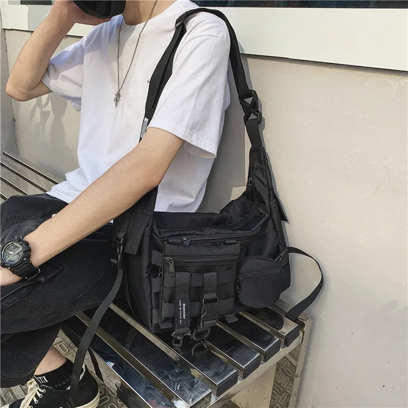 Multifunction Waterproof Punk Hip Hop Crossbody Bag Unisex Techwear Detachable Combination Casual Single Shoulder School Bag 5