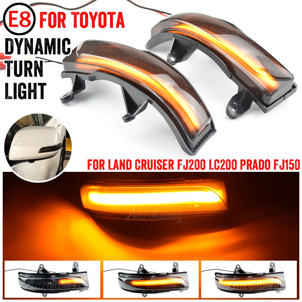 

Dynamic Turn Signal Light LED Side Mirror Sequential Lamp Blinker For Toyota Land Cruiser LC200 FJ200 Prado FJ150 2010-2020